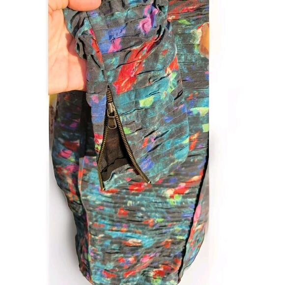 Rebecca Minkoff Womens Silk Dress Size 2 Blue Printed Above Knee Long Sleeve - Picture 2 of 8